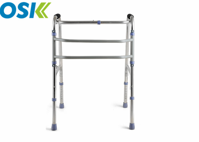 CE Approved Handicap Walking Aids , Four Legged Mobility Aid Walkers Steel Material
